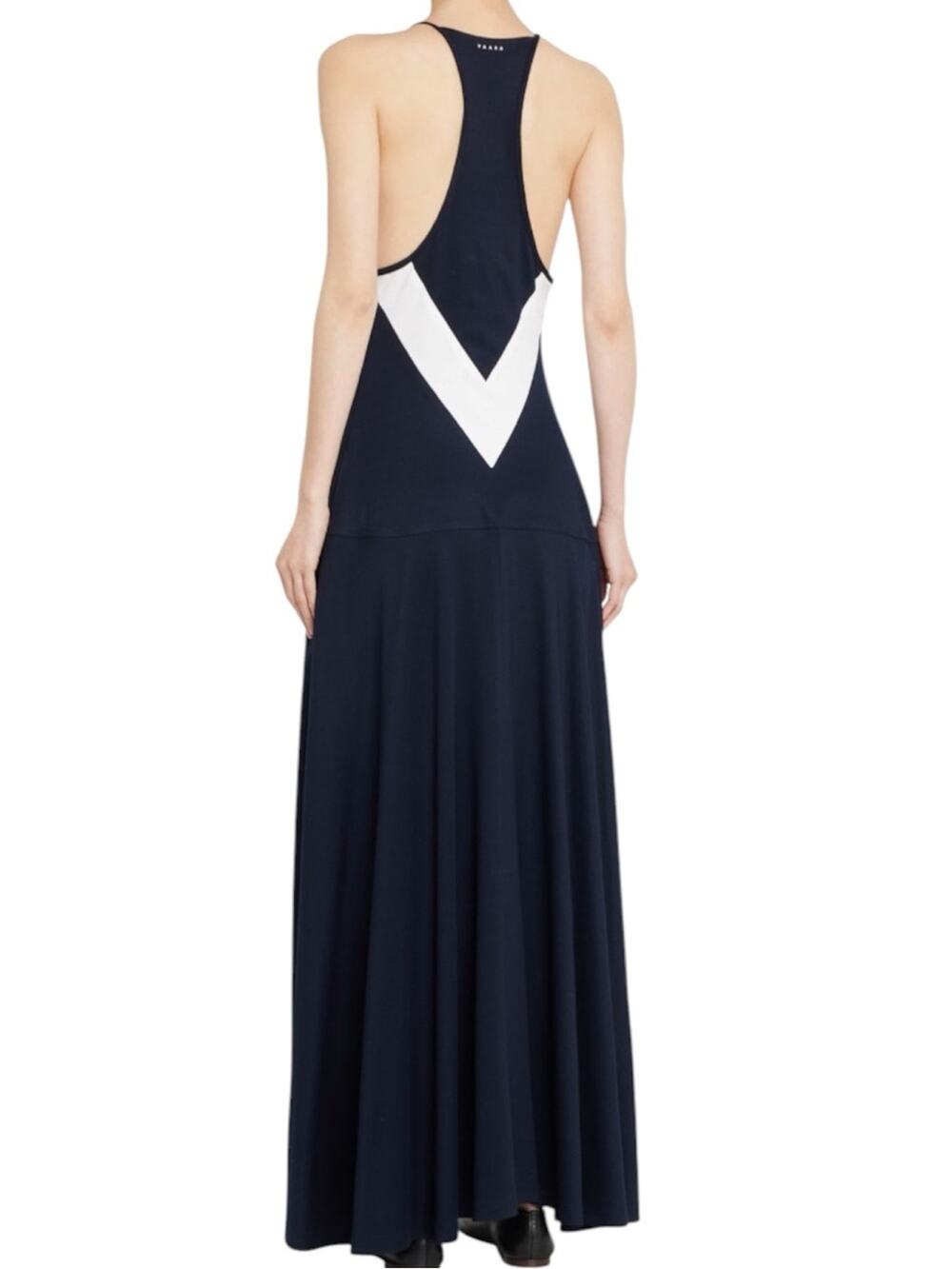 VAARA V Intarsia Panel Maxi Dress Racerback Athletic Size M NWT $295